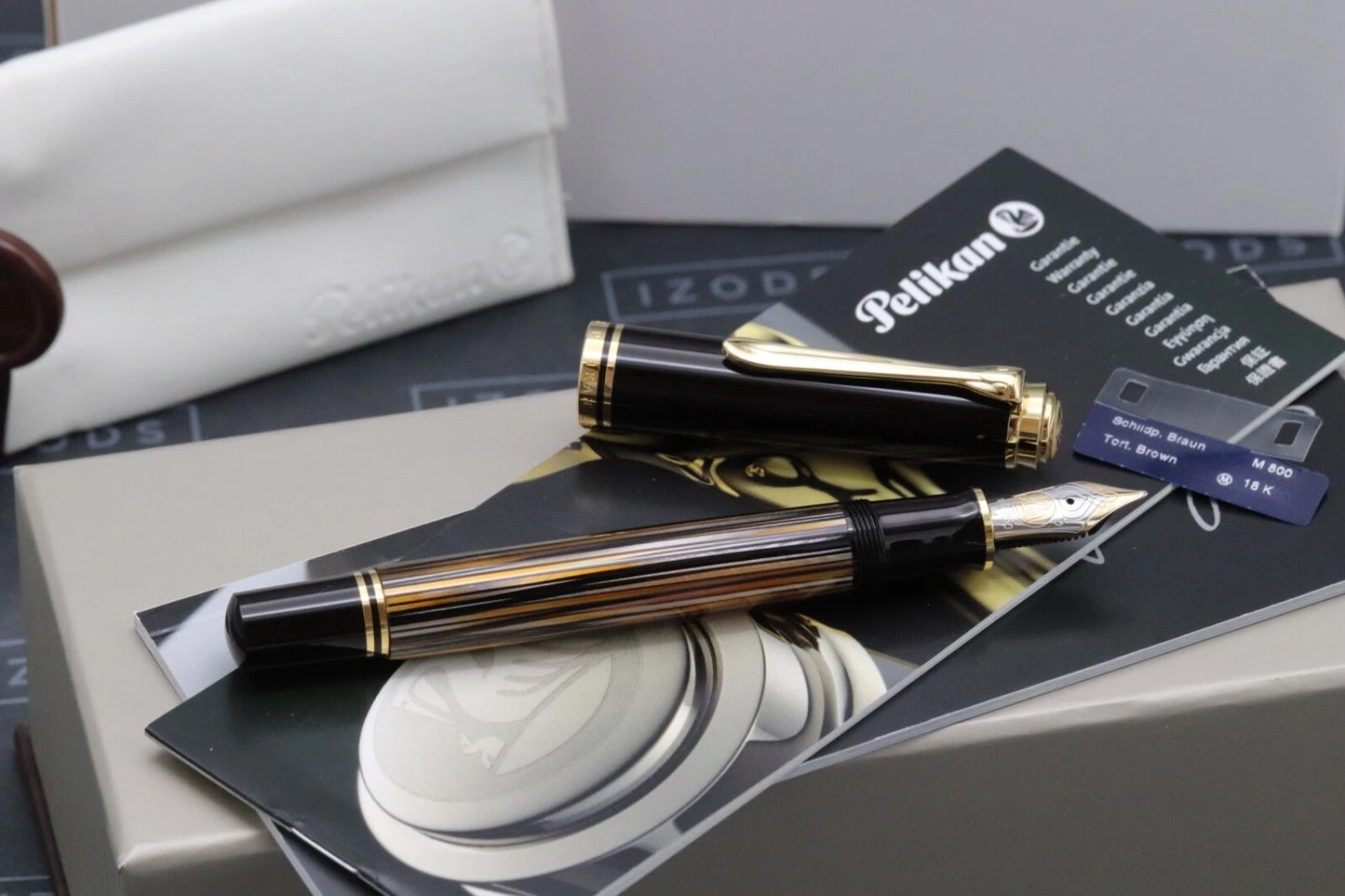Pelikan Souveran M800 Tortoiseshell Brown SE Fountain Pen – NEVER INKED image 8