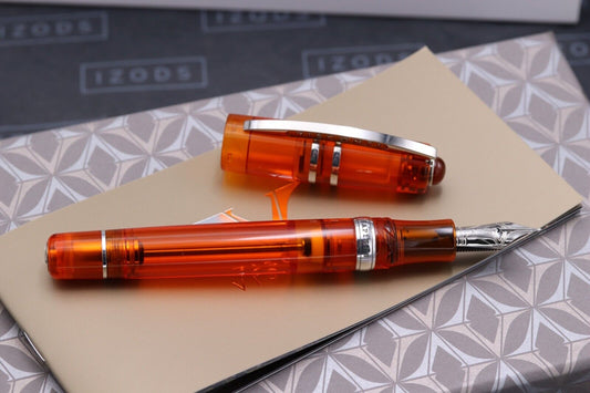 Visconti Homo Sapiens Demo Stones Orange Fountain Pen - 14k Fine - UNUSED image 1