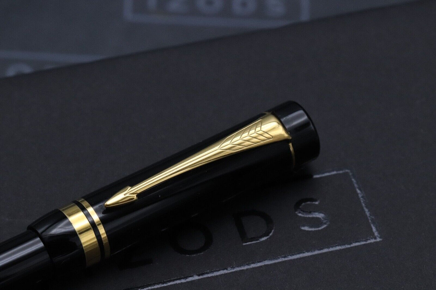 Parker Duofold Black MK1 Push Button Ballpoint Pen - Q1 1990 image 3