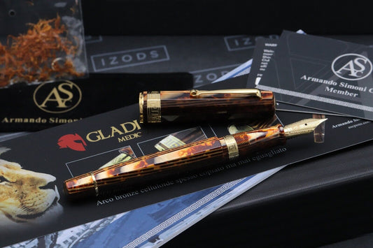 ASC Gladiatore Medio Arco Bronze Celluloid Fountain Pen - UNUSED image 1