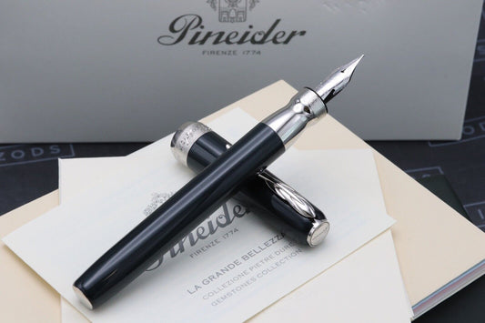 Pineider La Grande Bellezza Gemstones Hematite Grey Fountain Pen image 1