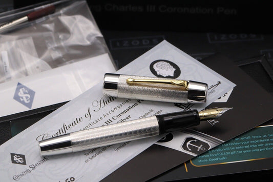 Conway Stewart King Charles II Sterling Silver LE250 Fountain Pen with RB Kit image 1