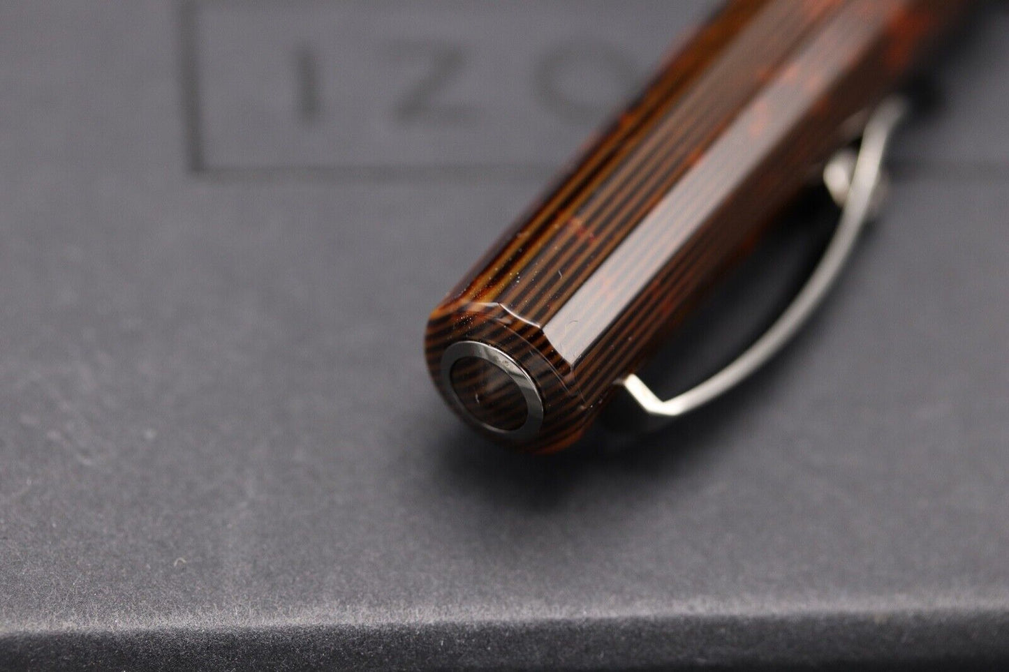 Omas Milord Arco Bronze Celluloid Ruthenium Trim Ballpoint Pen image 6