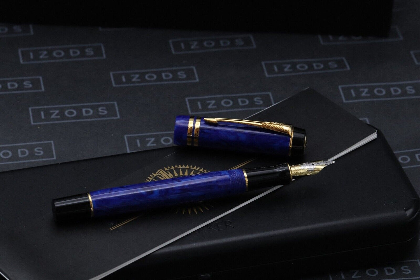 Parker Duofold International Blue Lapis Fountain Pen image 1