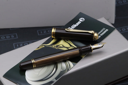 Pelikan Souveran M800 Brown Black Special Edition Fountain Pen - Fine Nib image 1