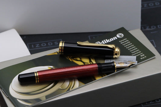 Pelikan Souveran M800 Red Black Fountain Pen - UNUSED image 1