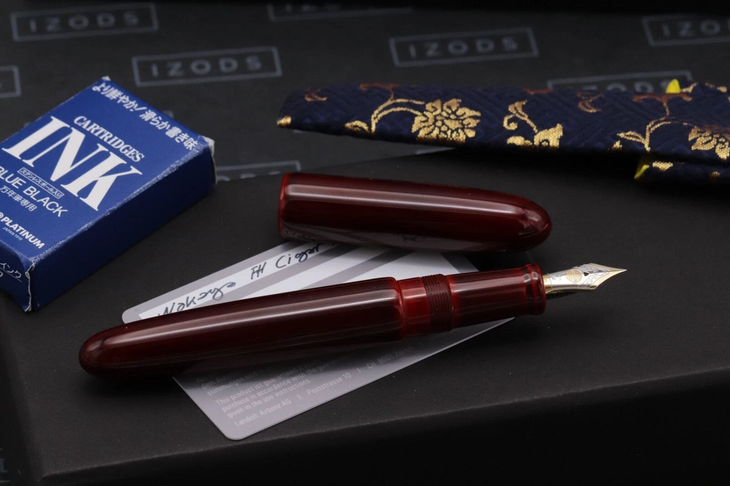 Nakaya D-17mm Portable Cigar Aka-Tamenuri Fountain Pen image 6