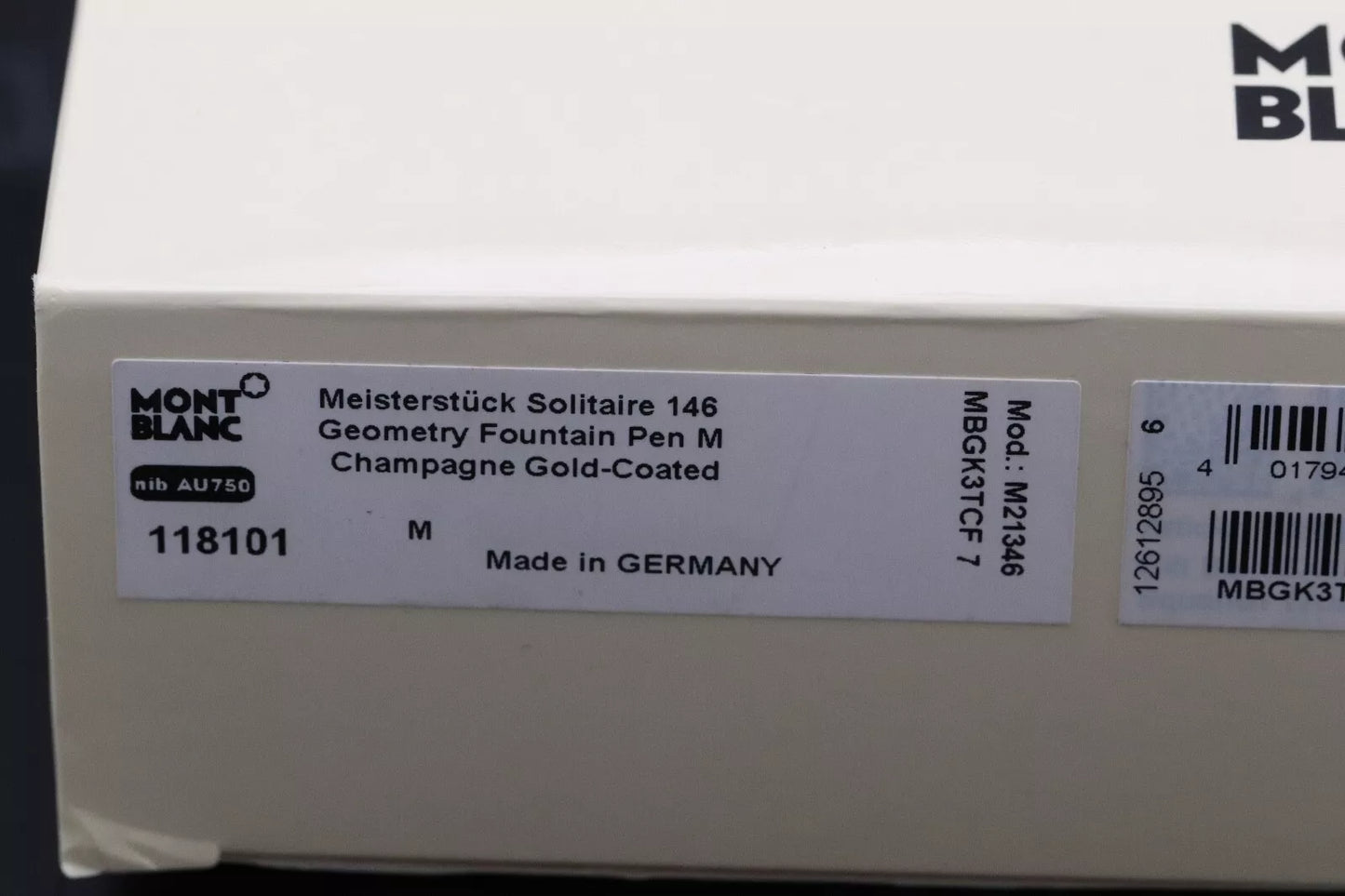 Montblanc Meisterstuck 146 LeGrand Geometry Solitaire Fountain Pen - UNUSED image 7