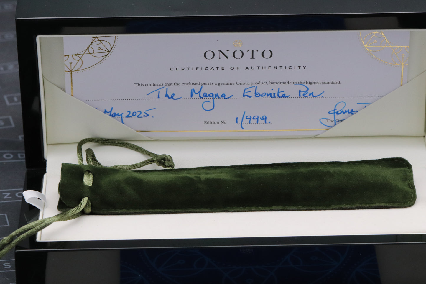 Onoto Magna The Ebonite Vermeil Fountain Pen - UNUSED - Number 1/999