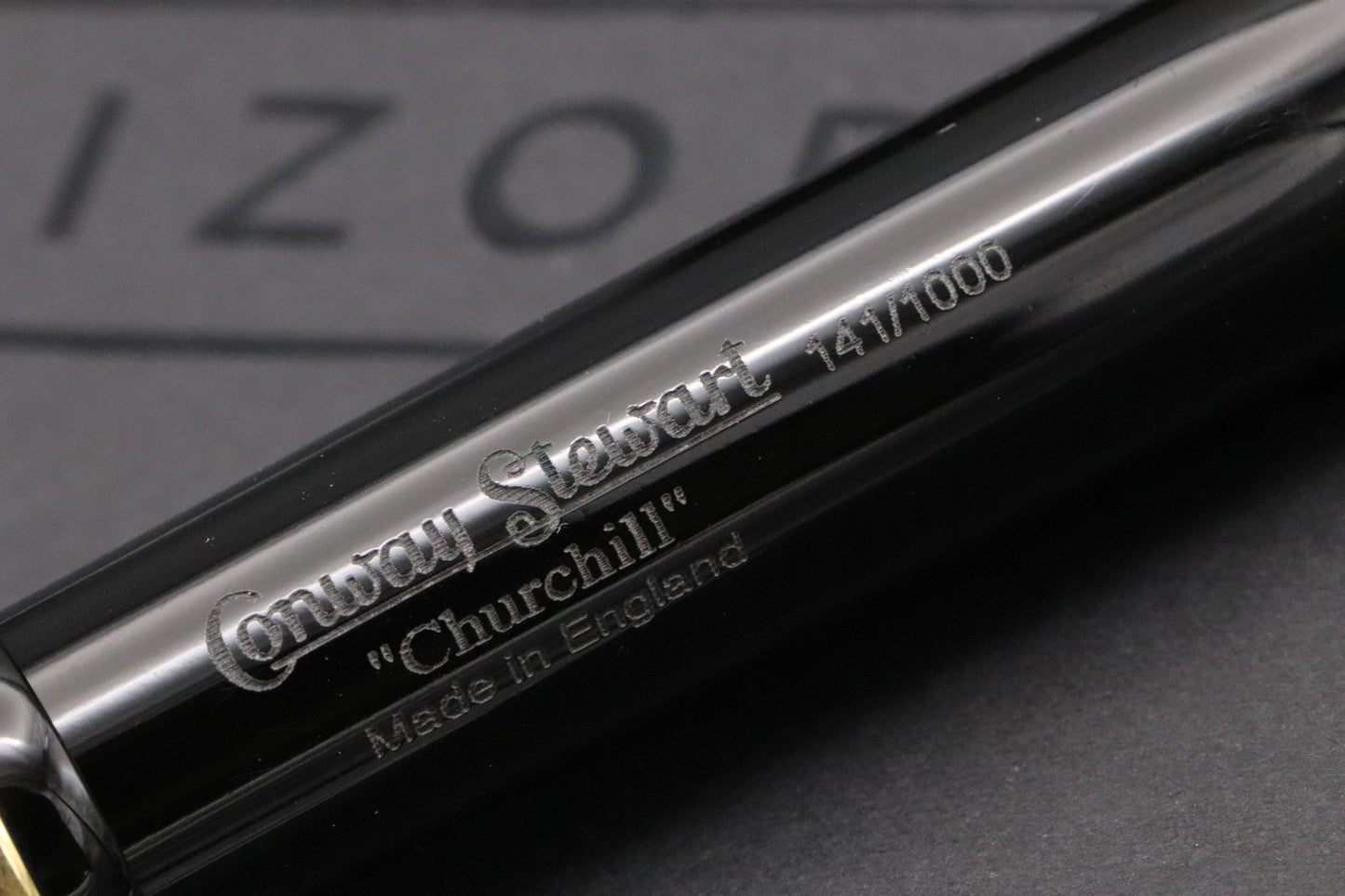 Conway Stewart Churchill Black Fountain Pen