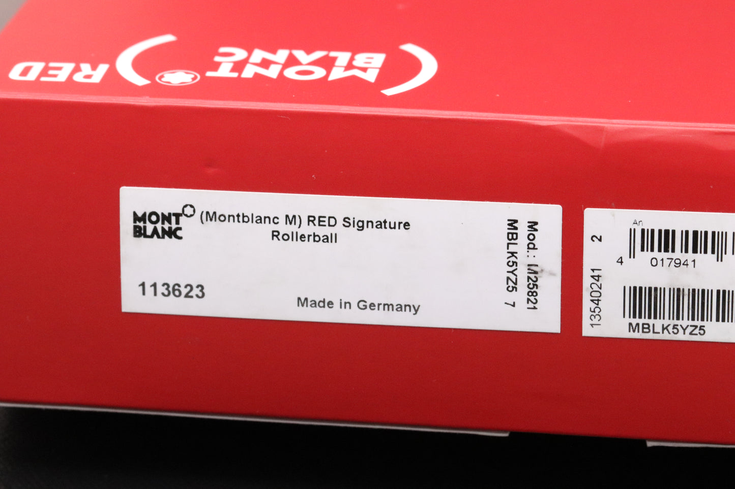 Montblanc M Marc Newson RED Signature Rollerball Pen