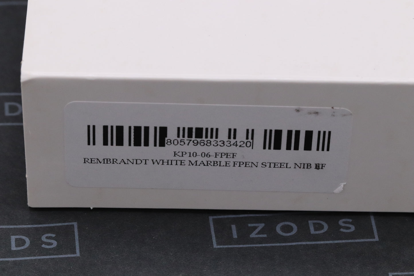 Visconti Rembrandt White Marble Resin Fountain Pen - Fine Nib