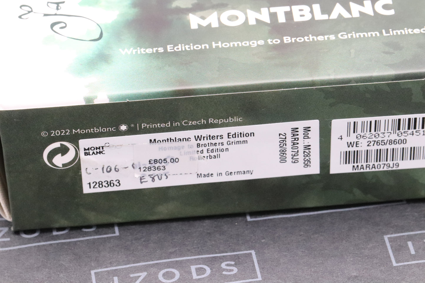 Montblanc Writers Edition Homage to Brothers Grimm Rollerball Pen - UNUSED