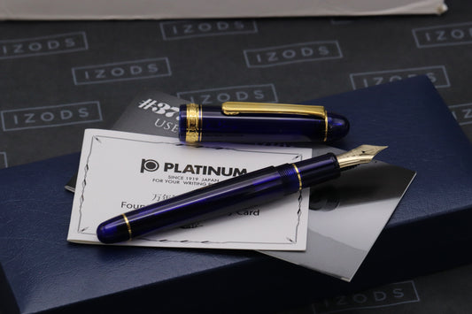 Platinum 3776 Chartres Blue GT Fountain Pen - EF Nib