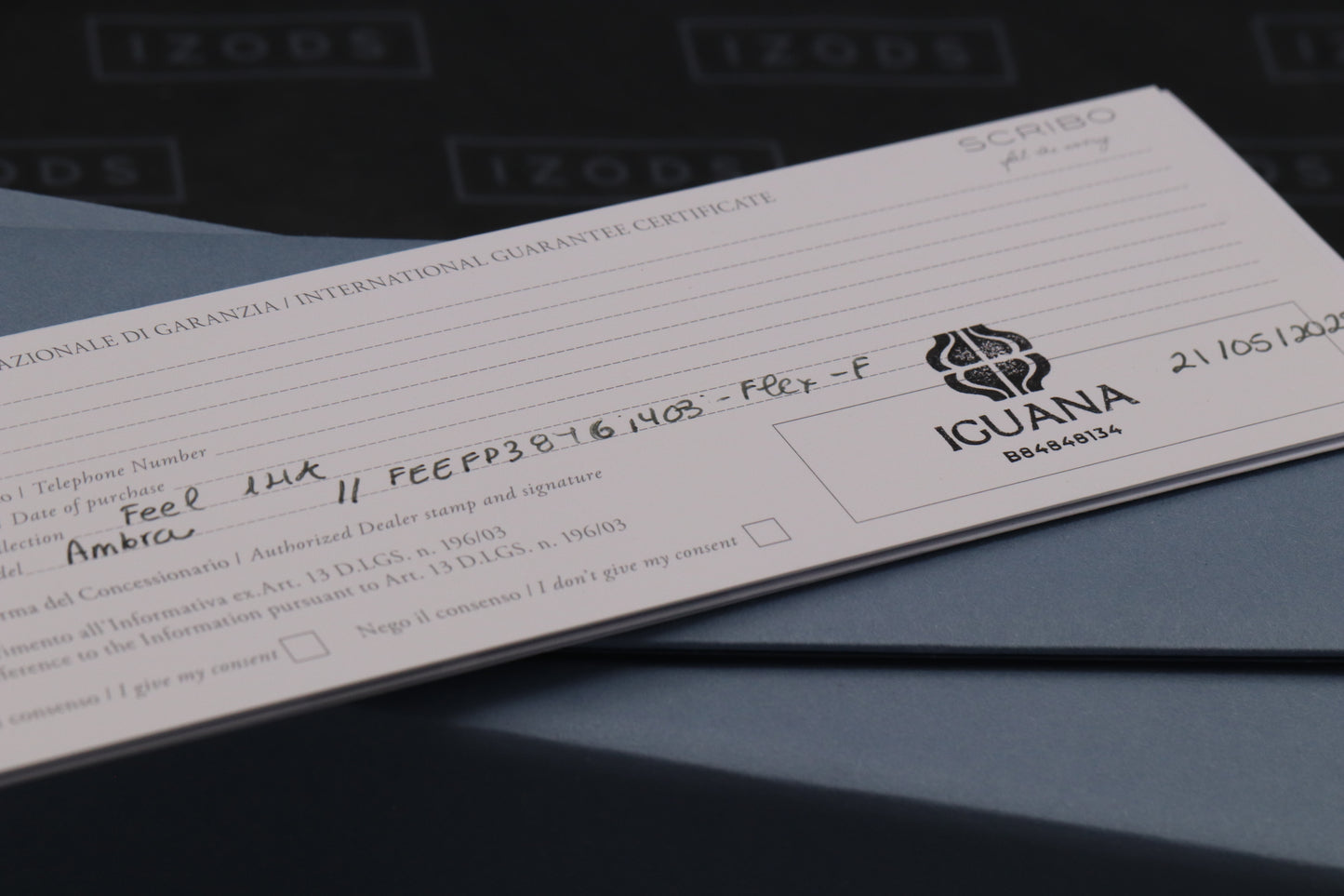 SCRIBO Feel Ambra Fountain Pen - 14k Flex Fine Nib