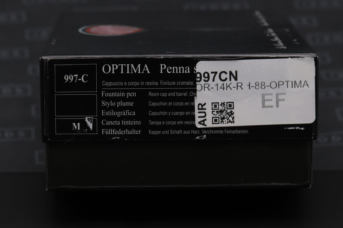 Aurora Optima Black Chrome Fountain Pen - EF Nib - INKED ONCE