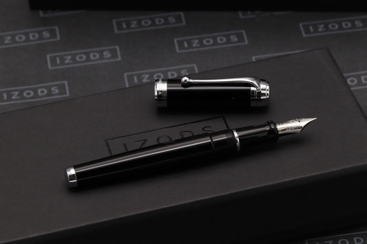 Aurora Talentum Black Chrome Fountain Pen