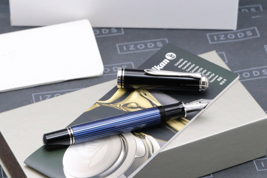 Pelikan Souveran M805 Blue Black Fountain Pen - EF Nib