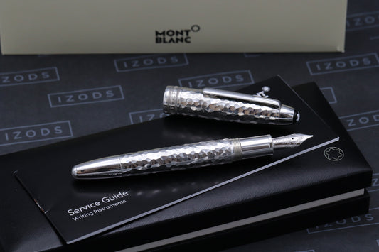 Montblanc Meisterstuck 146 LeGrand Martele Silver Fountain Pen - INKED ONCE