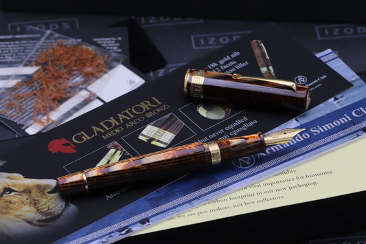 ASC Gladiatore Medio Arco Bronze Celluloid Fountain Pen - UNUSED
