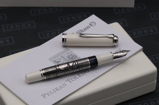 Pelikan Souveran M910 Toledo White Special Edition Fountain Pen - EF Nib