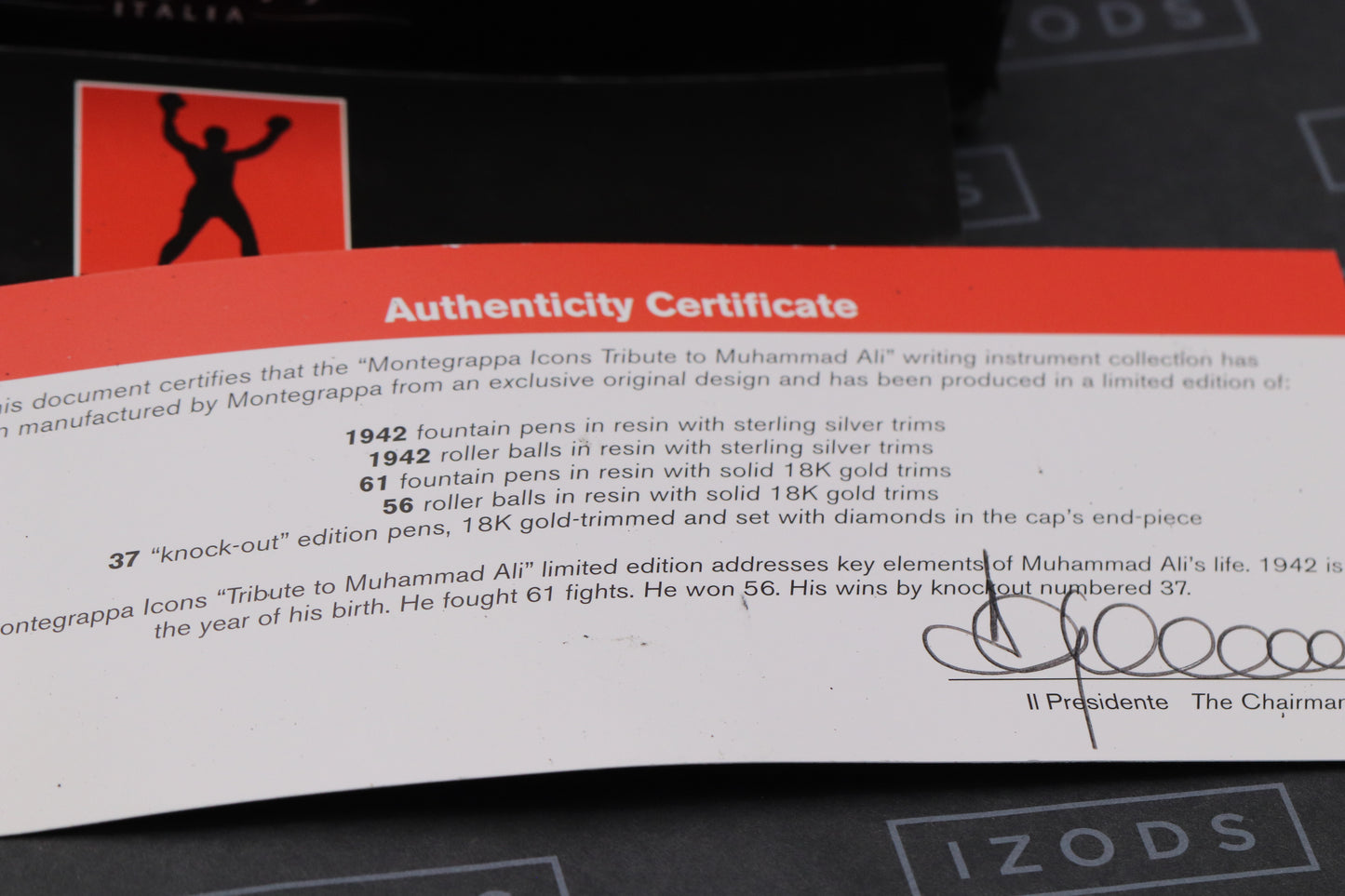 Montegrappa Icons Series Muhammad Ali Limited Edition Rollerball Pen