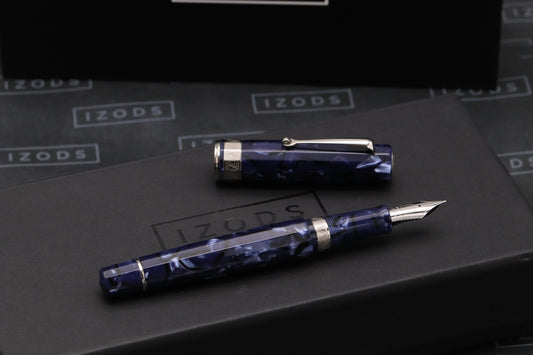 Omas Paragon Blue Royale Celluloid Fountain Pen - UNUSED