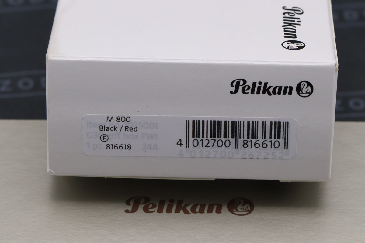 Pelikan Souveran M800 Red Black Fountain Pen - DIPPED