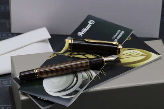 Pelikan Souveran M800 Brown Black Special Edition Fountain Pen - NEVER INKED