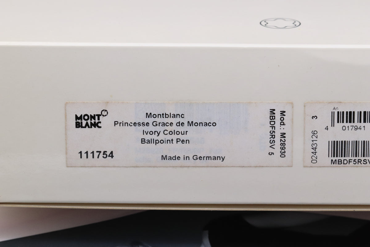 Montblanc Princesse Grace de Monaco Ivory-Resin Ballpoint Pen - UNUSED