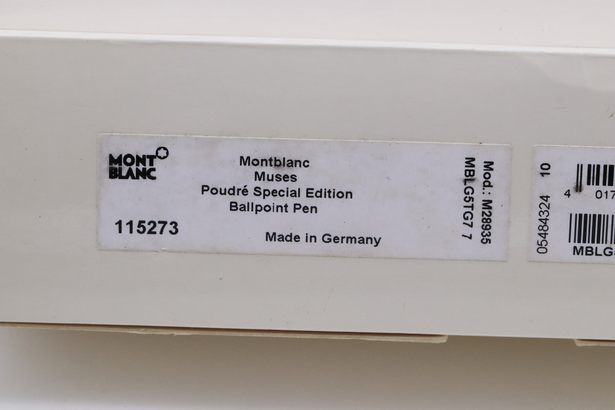 Montblanc Muses Poudre Special Edition Ballpoint Pen - UNUSED