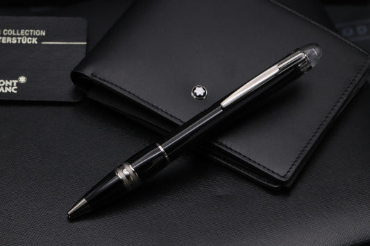 Montblanc Starwalker Midnight Black Ballpoint Pen and 6CC Wallet Set