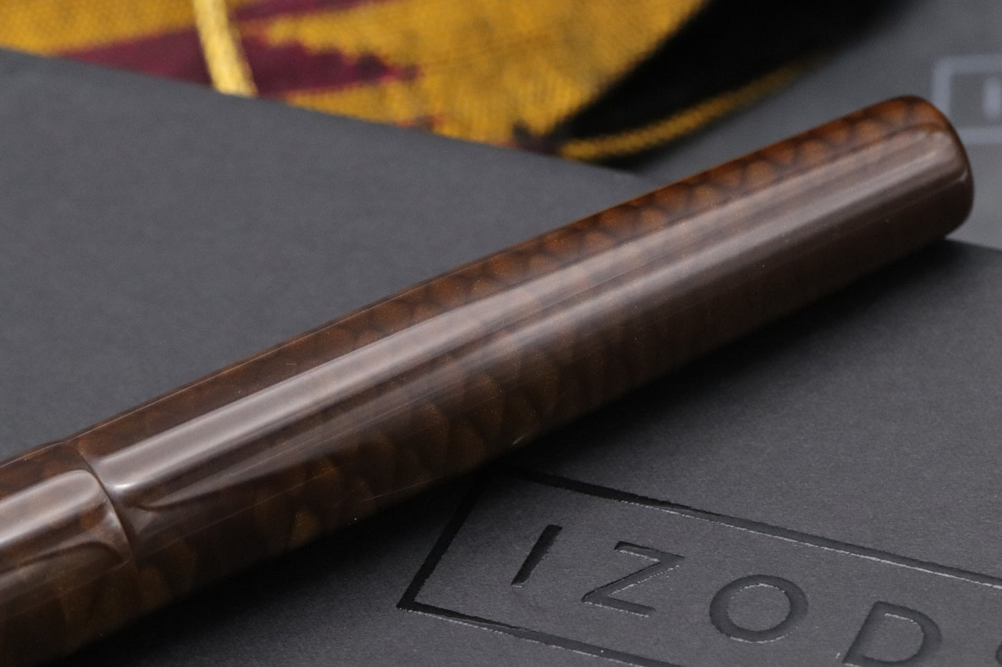 London Pen Company Christopher 15 Brown Fountain Pen - #8 Titanium Broad Nib