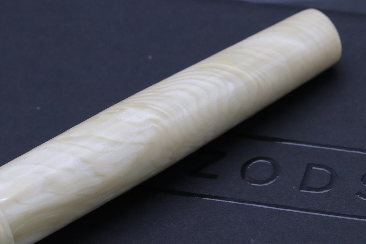 London Pen Company Christopher 15 Cream Fountain Pen - #8 Titanium Broad Nib