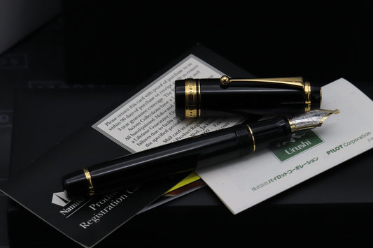 Pilot Custom Urushi Black Fountain Pen - INKED ONCE