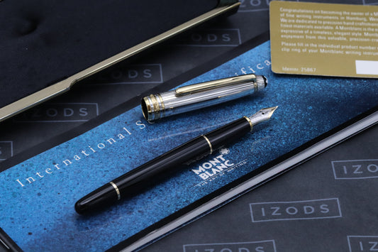 Montblanc Meisterstuck 144 Classique AG925 Pinstripe Doue Fountain Pen