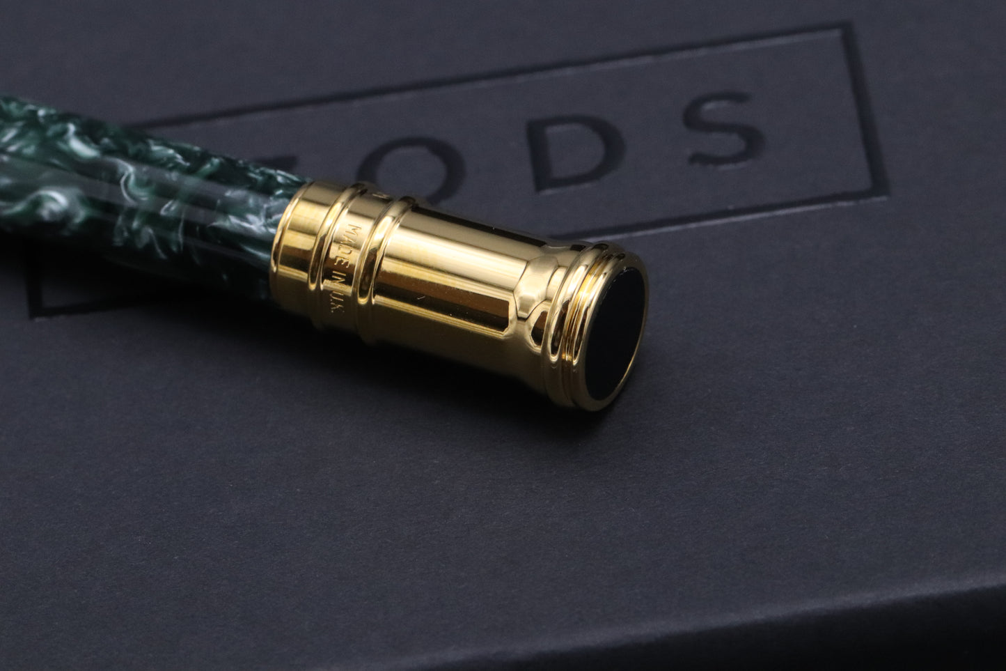Parker Duofold International MKI Green Marble Ballpoint Pen - 1991