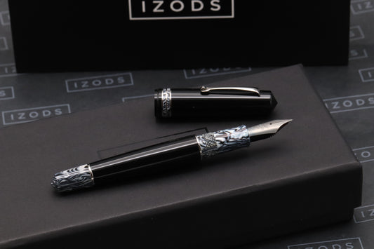 Leonardo MZ La Grande Ibrida Pearl Celluloid Fountain Pen - #8 Ti Bacas CI Nib