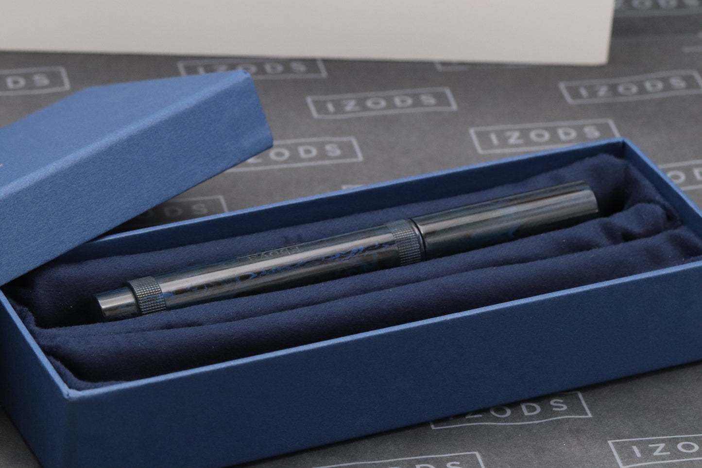 Eboya Kyouka Medium Size Shinkai Blue Ebonite Fountain Pen