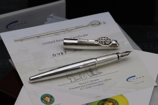 Cross 50 Years of the Tennis Hall of Fame Silver LE Fountain Pen
