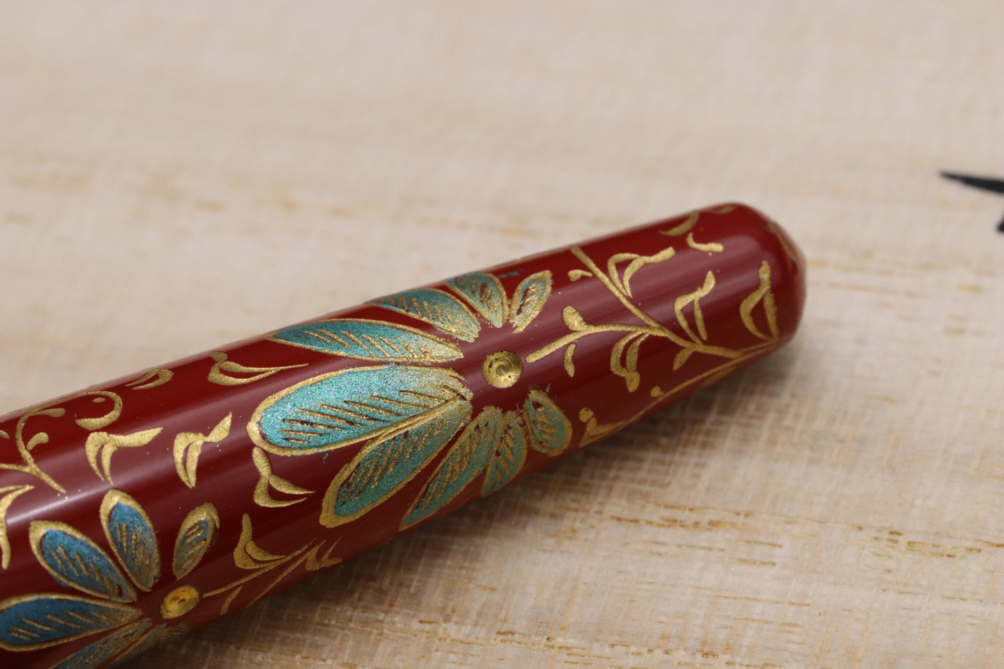 Nakaya Nakai-ai Cigar Chinkin Palmet Shu Colourful Lines Fountain Pen - Nakata Nib