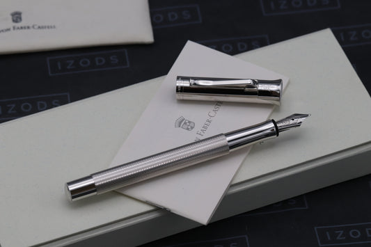 Graf von Faber-Castell Classic Guilloche Rhodium Fountain Pen