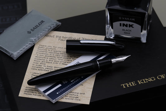 Sailor King of Pen Black Ebonite Fountain Pen