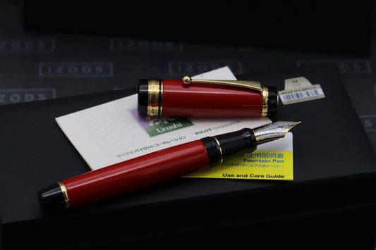 Pilot Custom Urushi Vermillion Fountain Pen - INKED ONCE