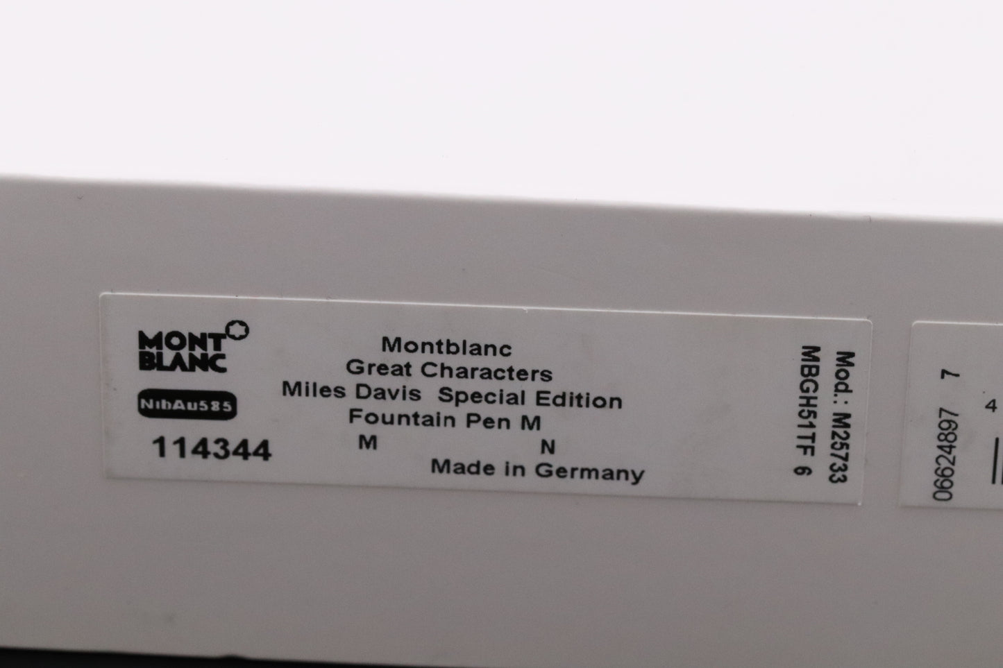 Montblanc Great Characters Miles Davis Special Edition Fountain Pen - UNUSED