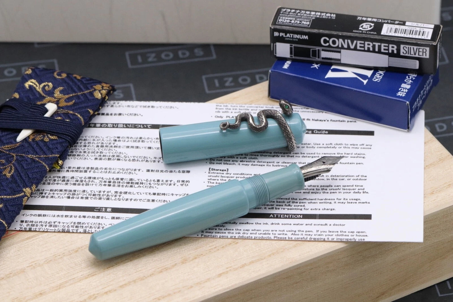 Nakaya Piccolo Writer Ama-iro Fountain Pen with Snake Stopper - UNUSED SF Nib image 7