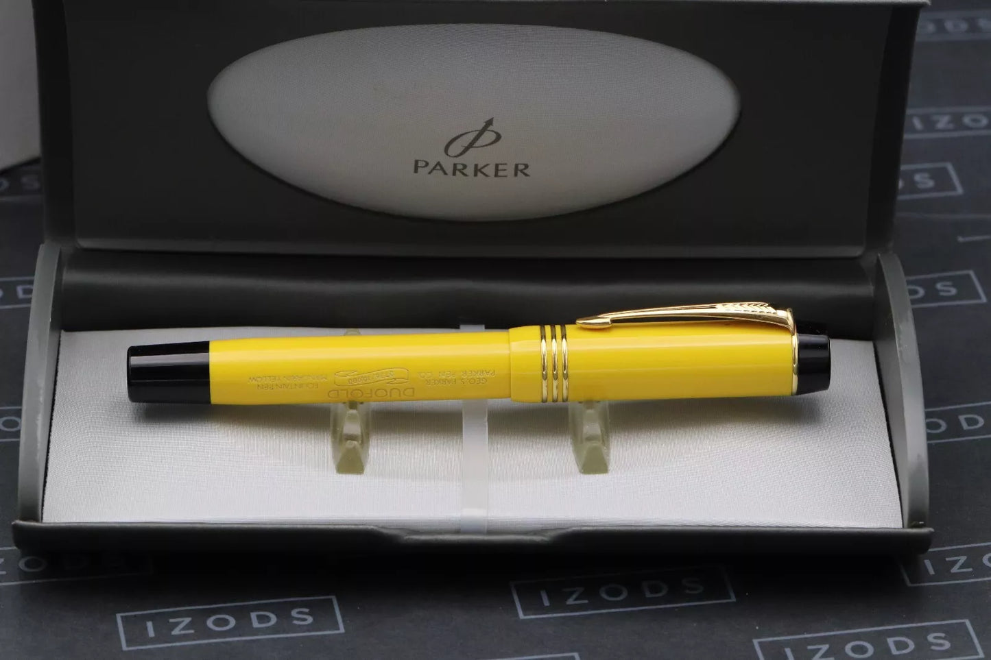 Parker Duofold Centennial Mandarin Yellow LE Fountain Pen - Italic Broad Nib image 7