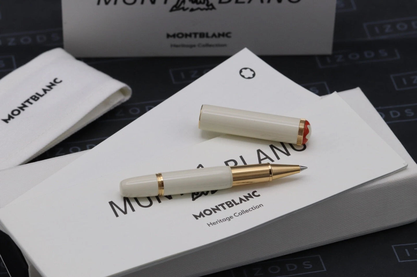 Montblanc Heritage Rouge et Noir Baby Ivory-Resin Rollerball Pen image 6