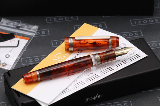 Conid Bulkfiller Kingsize Wild Tiger Titanium Fountain Pen - #8 14k EF Nib image 1