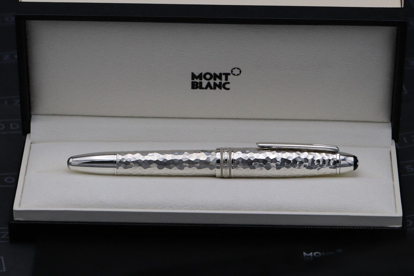 Montblanc Meisterstuck LeGrand Martele Silver Fountain Pen - EF - NEVER INKED image 6